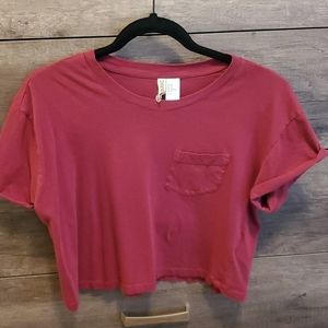 Maroon Crop Top